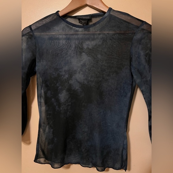 Vintage express mesh sheet blue tie dye size small - Picture 1 of 11